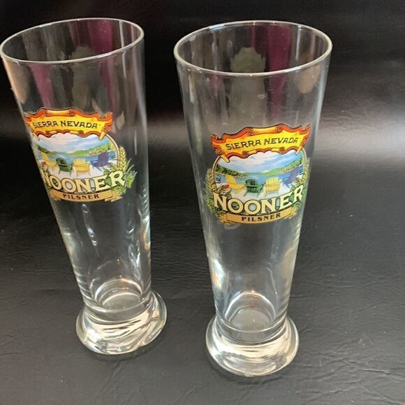 Sierra Nevada Nooner Pilsner 18 Ounce Gold Red Yellow 8 1/2 Inch Tall Beer Glass - Picture 2 of 7